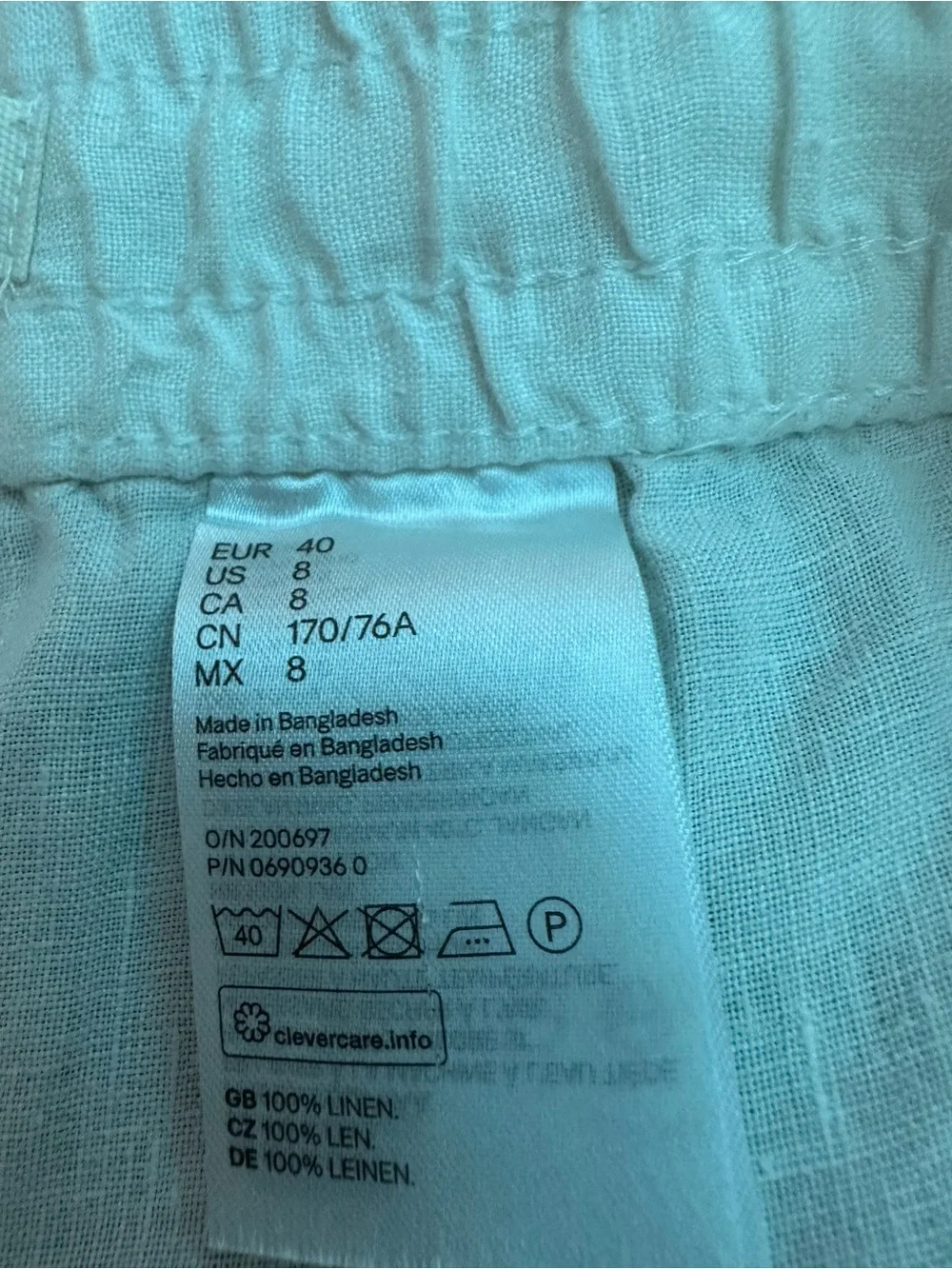 H&M Cream Drawstring Relaxed Jogger Pants for Men
